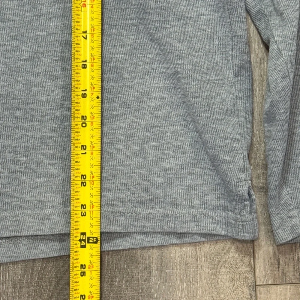 Y2K Old Navy Mens XL Thermal Quarter Zip Heather Grey